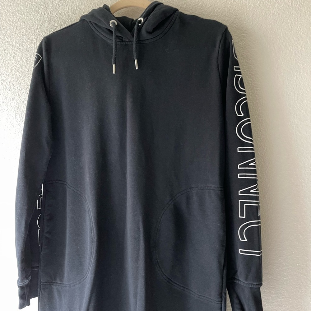 (2 for $20) Iconic hooded sweater dress in black. Size S/XS